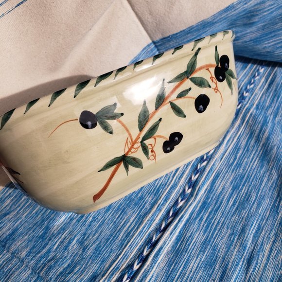 Williams Sonoma Liguria Square Serving Bowl Made in Portugal Olives 10" - Picture 7 of 10